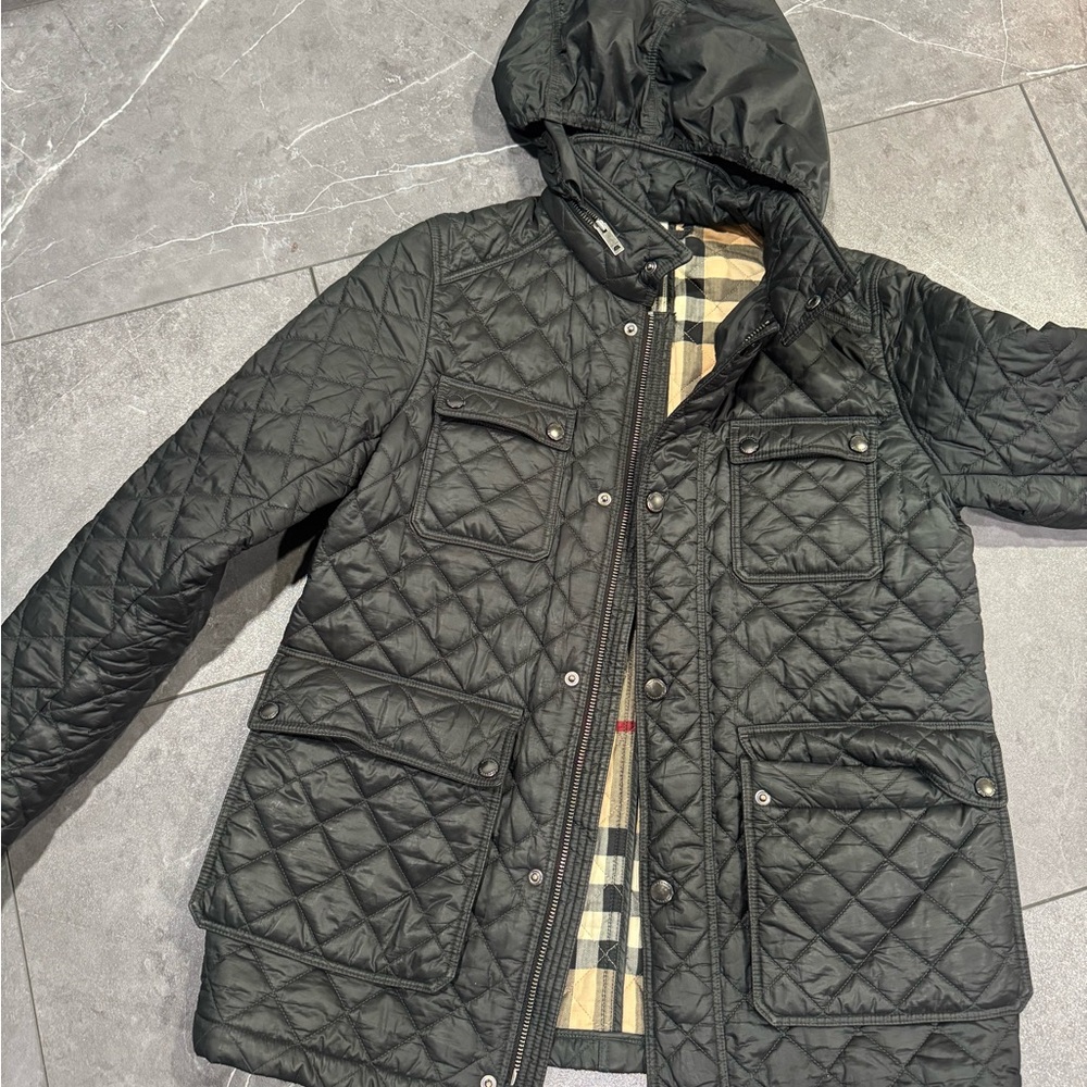 Burberry Kids Quilted Black Puffer Coat
